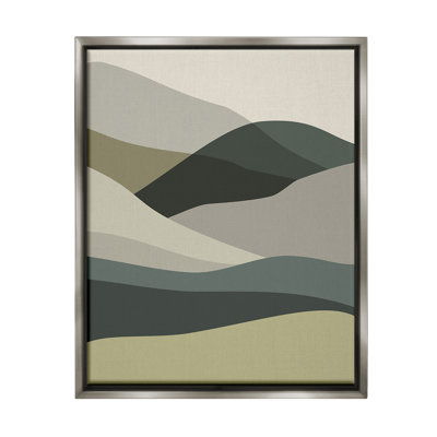" Abstract Alternating Hills Floater Frame " by Lil' Rue