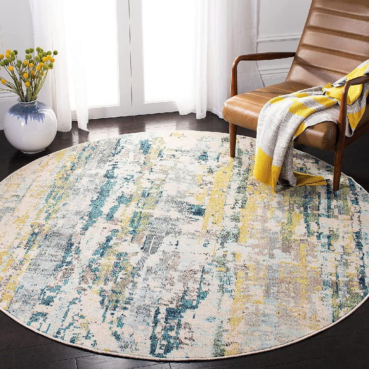 Riccio Abstract Beige Area Rug