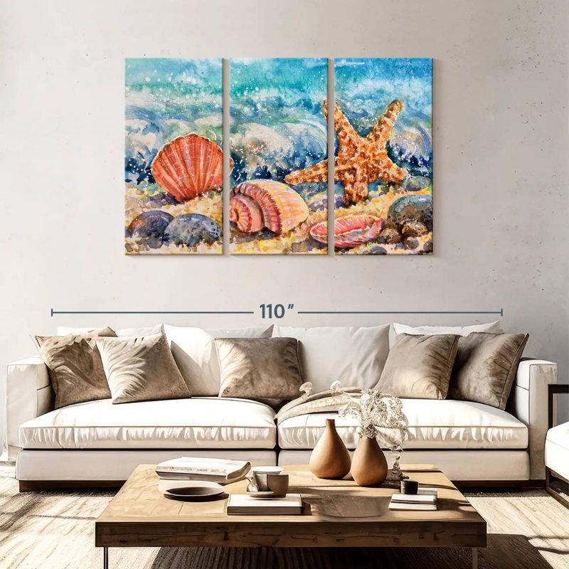 Aletra Seashore Nautical Beauties, 48" H x 74" W