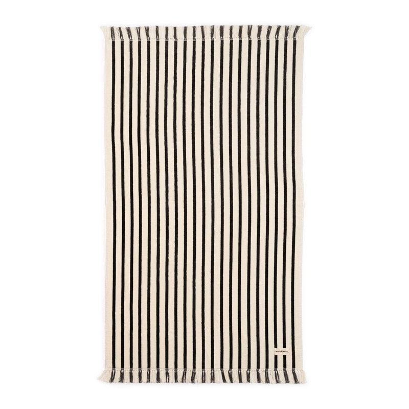 BEACH TOWEL - MONACO MIMOSA STRIPE, Monaco Black