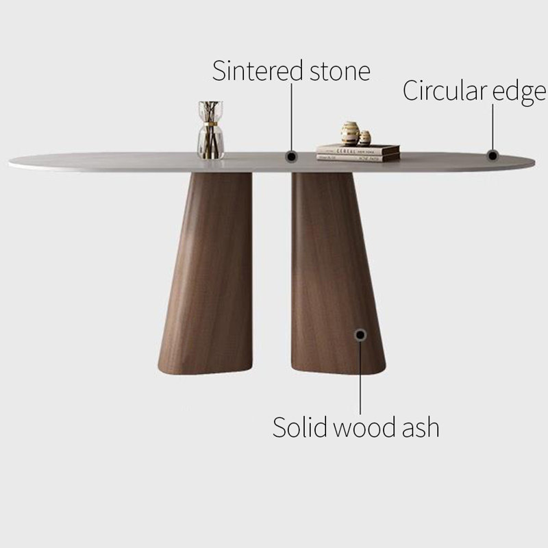 Modern minimalist dining table, 29.53"H x 62.99"L x 31.5"W