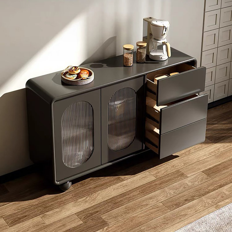 Buffet 55,1 po Frasher, Noir / transparent