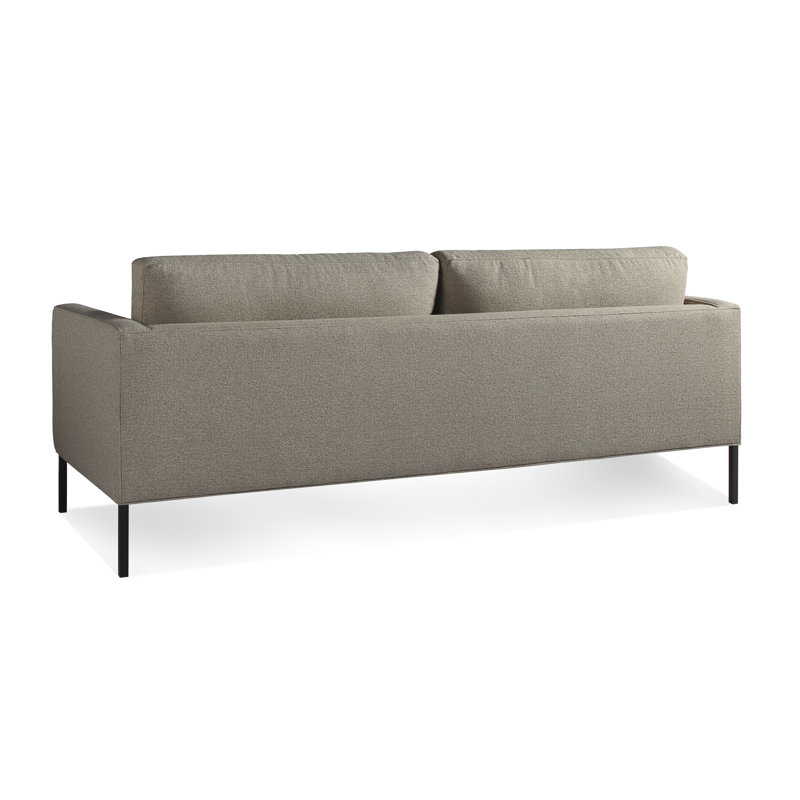 Paramount Sofa, Sanford Black Polyester Blend, Metal, 32" H x 80" W x 34" D