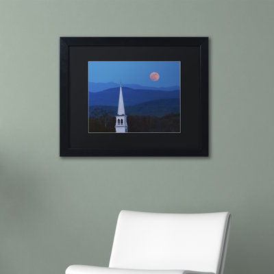 Cliffton «Moon over Vermont», reproduction de photo sur toile encadrée