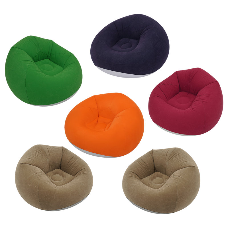 6 Pcs Inflatable Chairs Portable Inflatable Couch With Air Pump Folding Lazy Sofa For Reading Living Room Camping