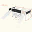 Loft Bed Wood Bed with Two Storage Boxes-129021748