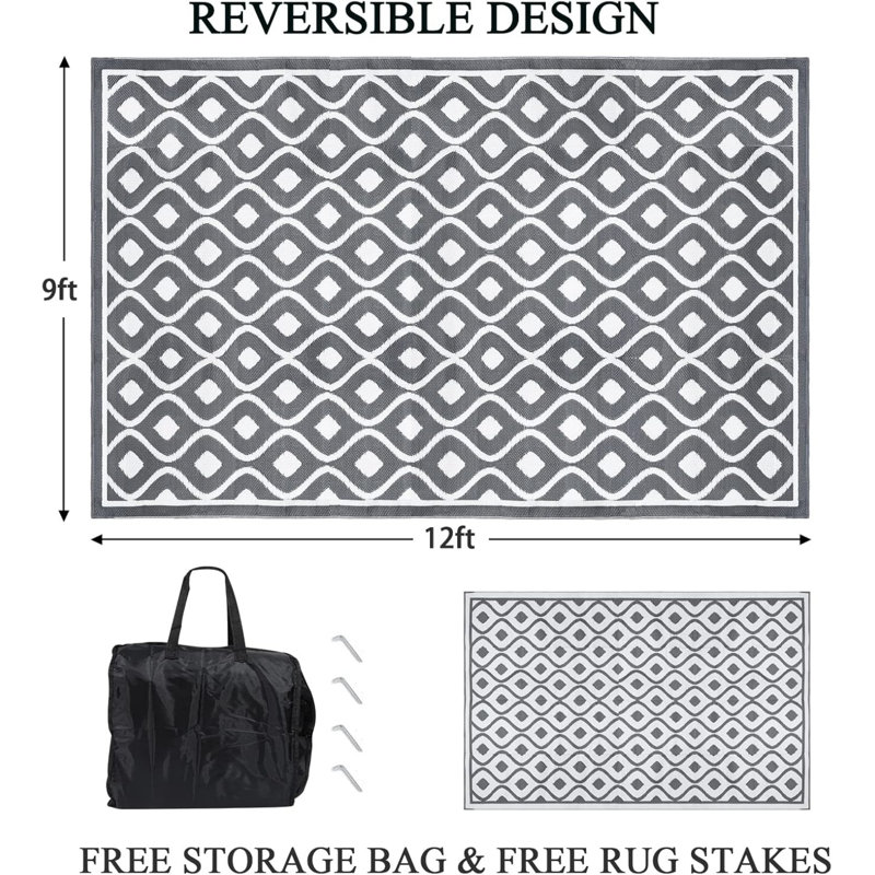Outdoor Rug, Rectangle 9" x 12"