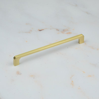 Brushed Brass Angled End D-Bar Handles