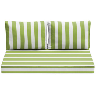 3-piece Outdoor Loveseat Cushion Set - 48x24 In,thick, Waterproof Patio Deep Seat Chair Cushions For 2-person Wicker Rocker,bench -all-weather For Porch, Garden
