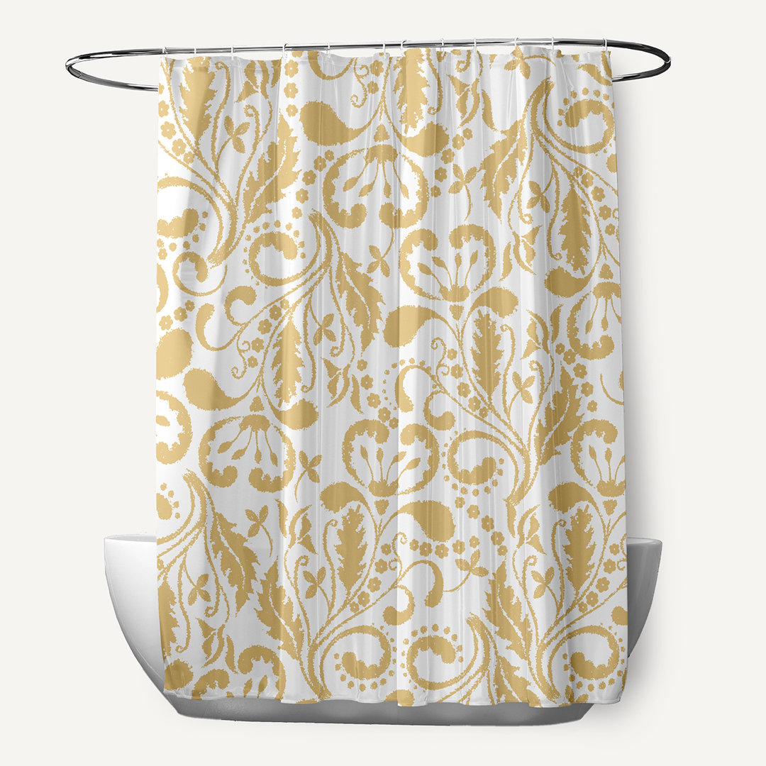 Rushford Floral Shower Curtain Alcott Hill® 
