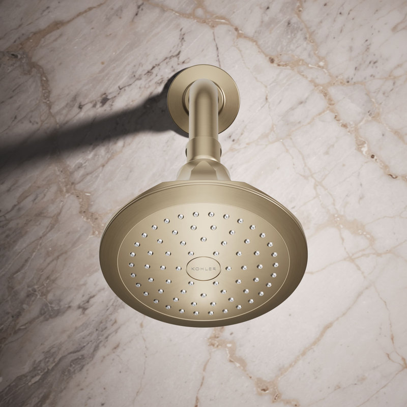 Memoirs® 2.5 GPM Single-Function Wall-Mount Shower Head with Katalyst Air-Induction Spray, Vibrant Brushed Bronze