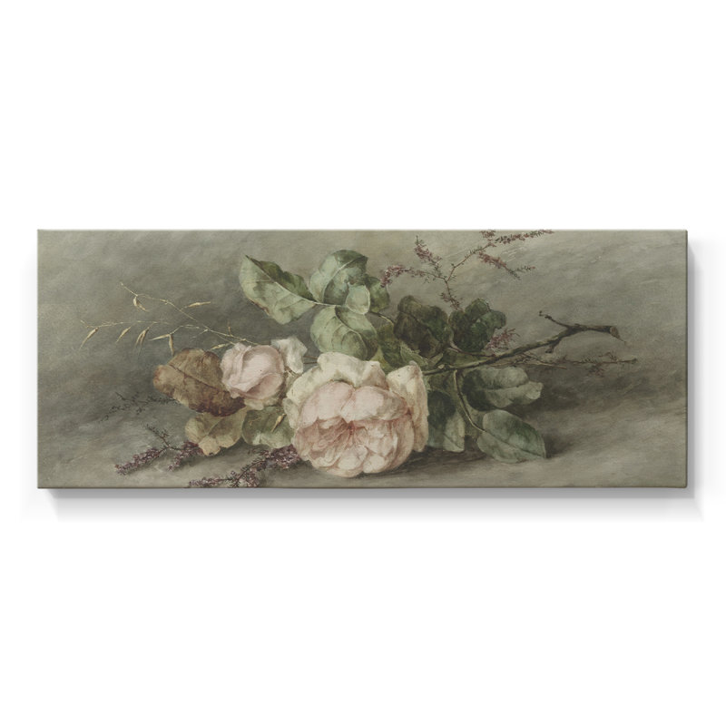 Botanical Series-CDXLI- Toile tendue avec châssis - Prêt à accrocher, H 12 po x l 30 po