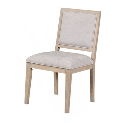 Ensemble de 2 chaises d'appoint Kizie, panneau rustique en bois brun fauve
