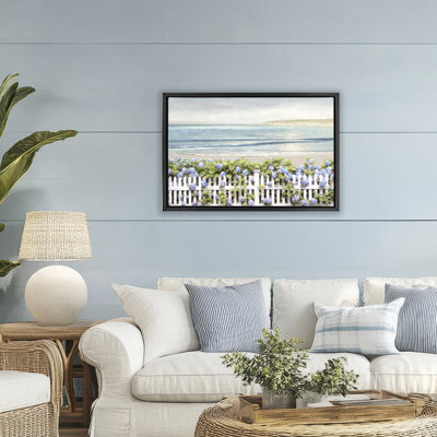 Cadre flottant Blooming Boundaries Beach Garden, design par Amber Sterling