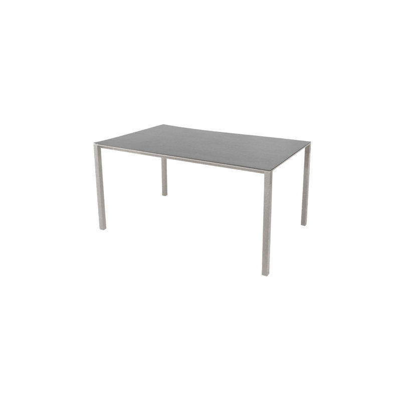 Pure Outdoor Dining Table, Taupe/Basalt, 28.8" H x 35.5" W x 59.1" D