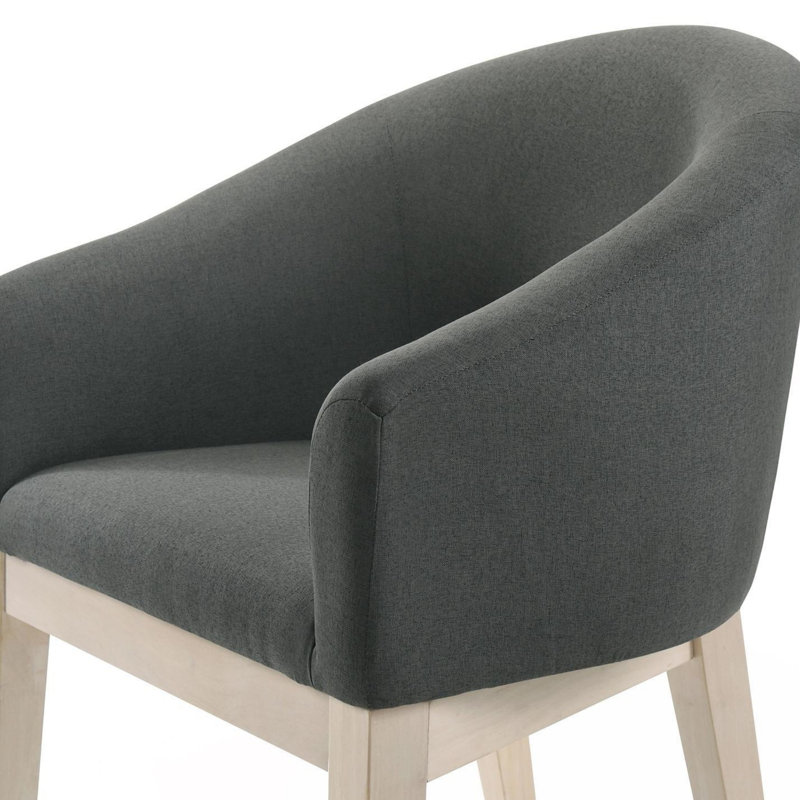Ensemble de 2 fauteuils d'appoint tonneau en tissu
