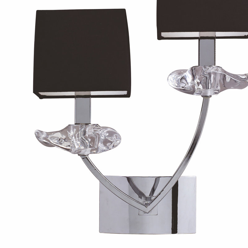Armed Sconce, Black, Yes, Polished Chrome