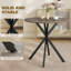 Table de salle à manger ronde, table de cuisine industrielle avec pieds croisés en acier-300397461-300397465-300397458