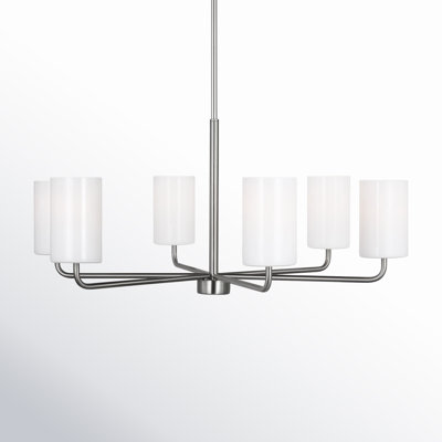 6 - Light Dimmable Shaded / Spider Chandelier