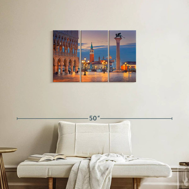 Sebbie Piazza San Marco matin, H 20 po x l 33 po
