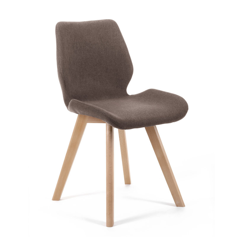 Winkelman 41cm H Velvet Upholstered Upholstered Back Side Chair in Brown