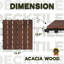 30cm L x 30cm W Solid Wood Interlocking Deck Deck Tile Kit-910376904