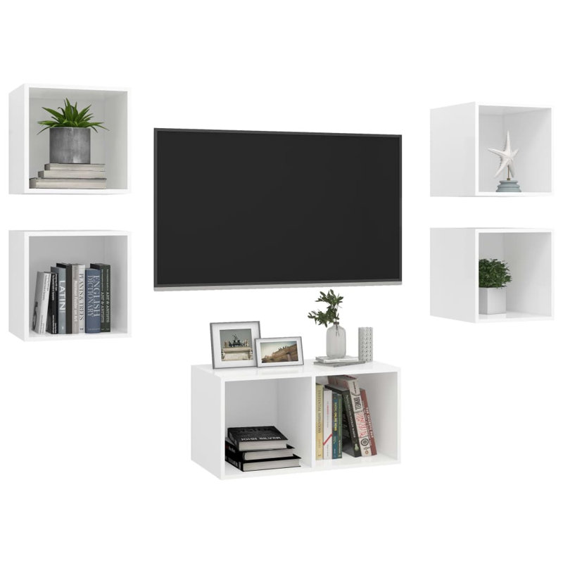 Drayon TV Stand for TVs up to 88", White