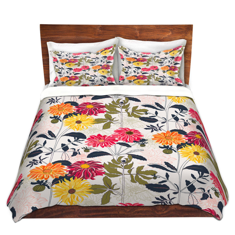 Ensembles de housse de couette pour grand lit DiaNoche en microfibre par Jill O Connor - The Dahlia Page