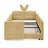 Twin Size Upholstered Platform Bed with Cute Rabbit Ear Shaped Headboard, with Safety Rail and Pocket, Boucle Fabric-169926273