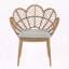 Chaise longue d'extérieur en osier paon de style papasan