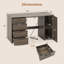 53" Computer Desk With Power Outlets Large Executive Desk With 4 Storage Drawers-644759291