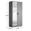 Armoire 2 portes Neiman, porte à miroir-1908782561