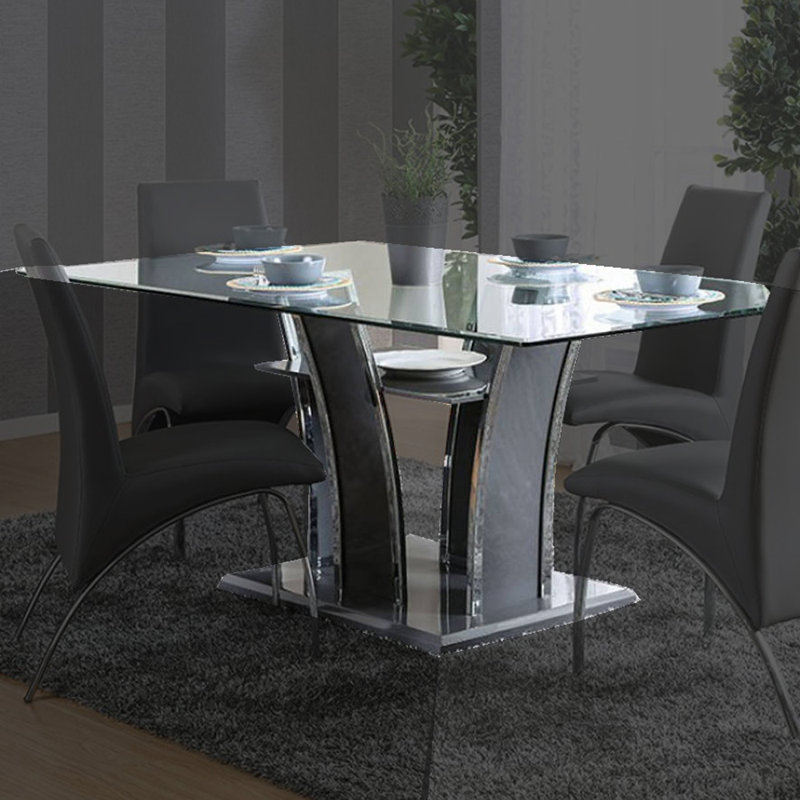 Chennai Glass Top Dining Table