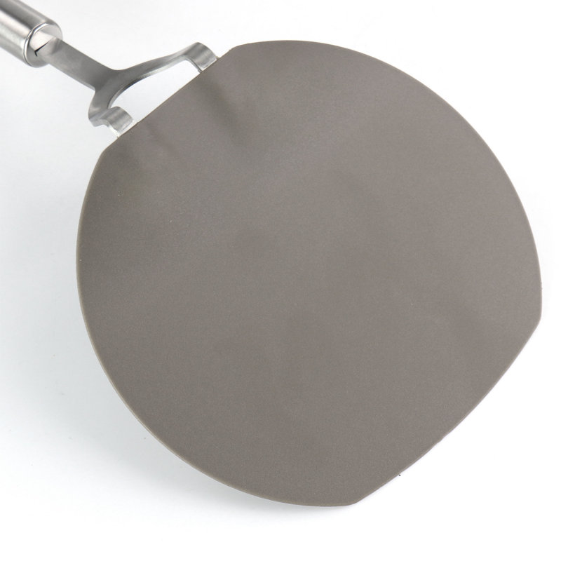 Gray Rectangular Plastic Pancake Turner with Ergonomic Handle