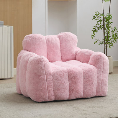 Canapé à compression Lotus de type adulte avec anneau à tirer pouvant être facilement déplacé sans installation convenant à divers environnements tels que le salon, la chambre à coucher, etc. Détendez-vous et profitez de la vie, rose