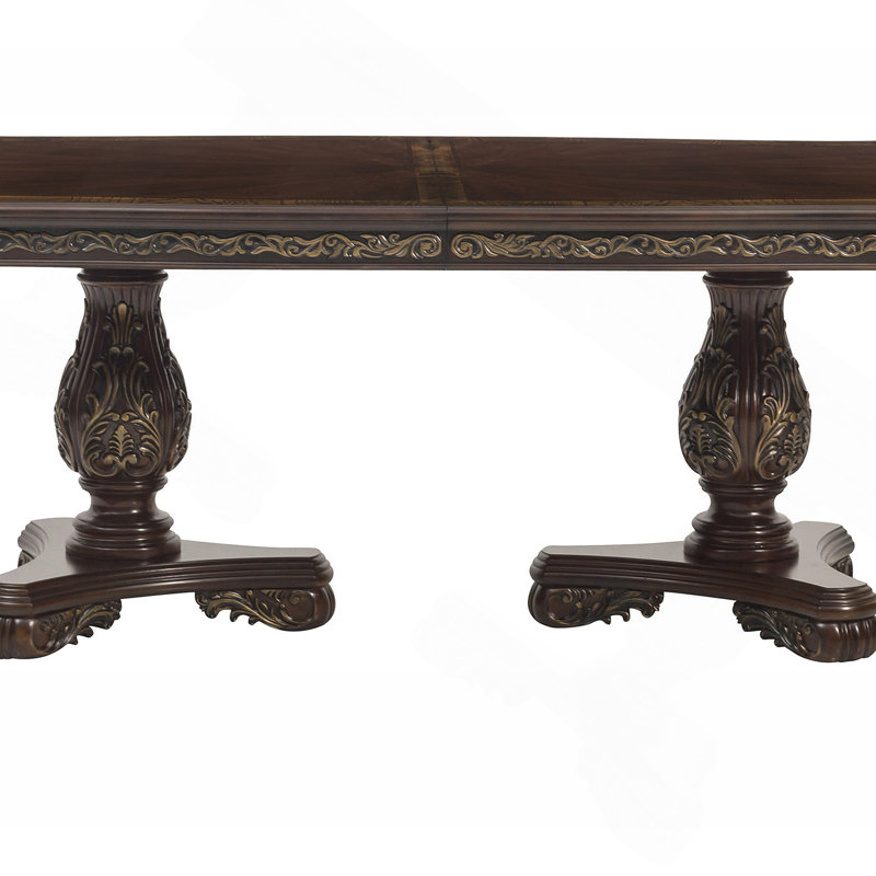 Beautiful Traditional Design 1Pc Rectangular Dining Table With 2X Extension Leaf With Tipping