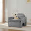 Fauteuil d'appoint surdimensionné en chenille de style moderne avec méridienne simple pour salon, chambre à coucher