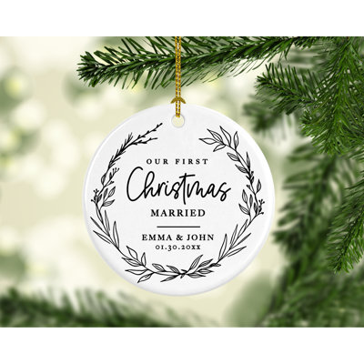 3.75'' Ceramic Ball Ornament
