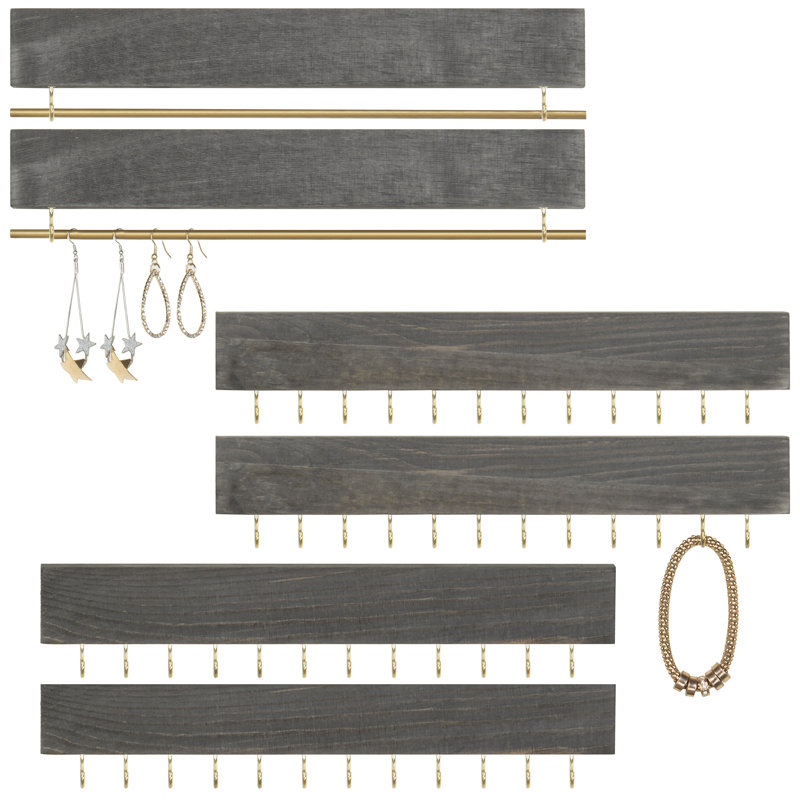 Brano Wood Wall Mounted Jewellery Holder