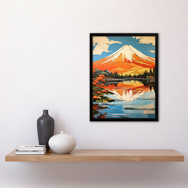 Mount Fuji Lake Kawaguchi Japan Sacred Volcano Mountain - Single Picture Frame Print