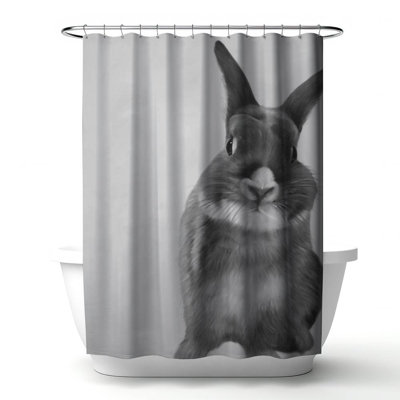 Shower Curtain AN465 – Polyester Shower Curtain, Dye Sublimation Print, 71" W × 74" L