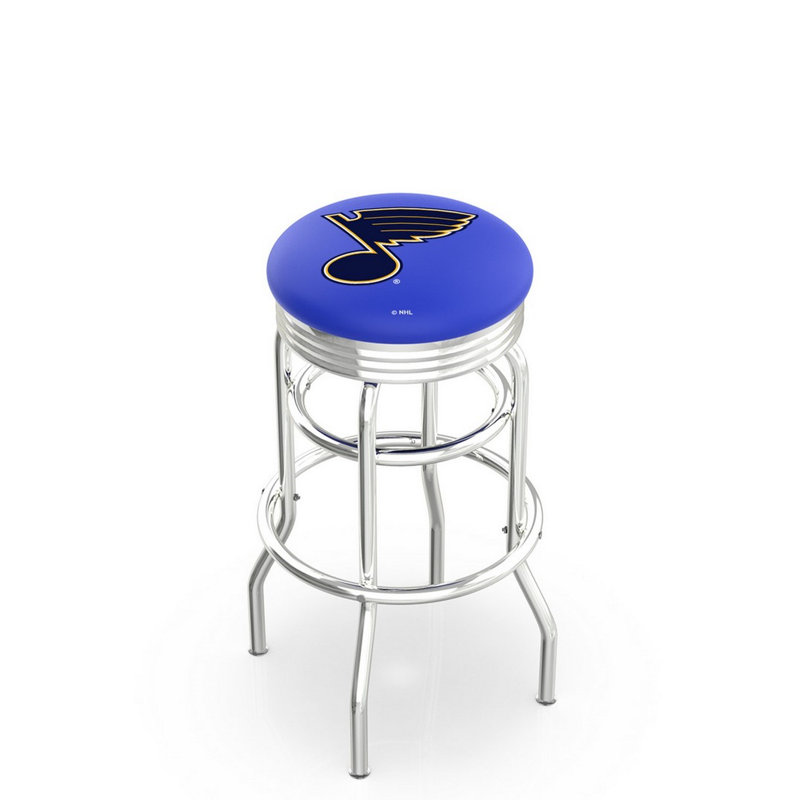 NHL 25" Swivel Bar Stool with Cushion, Calgary Flames, 30"