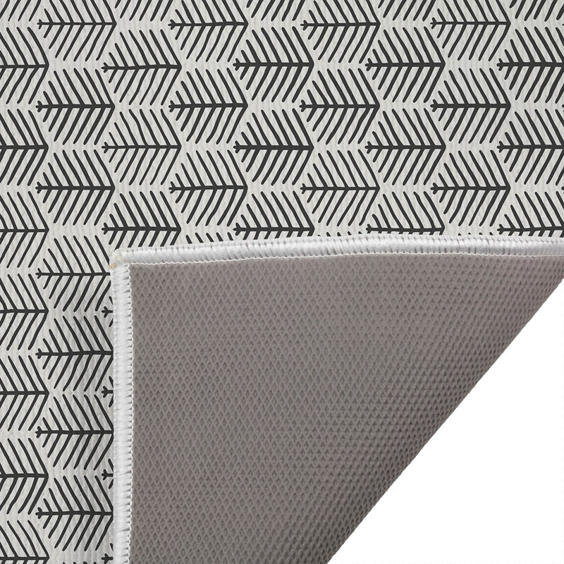 Paillasson Stitch Patch, Ivoire, gris anthracite, L 24 po x L 17 po