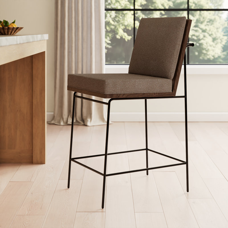Julep Solid Wood Stool, Counter Stool (26" Seat Height), Savile Flax
