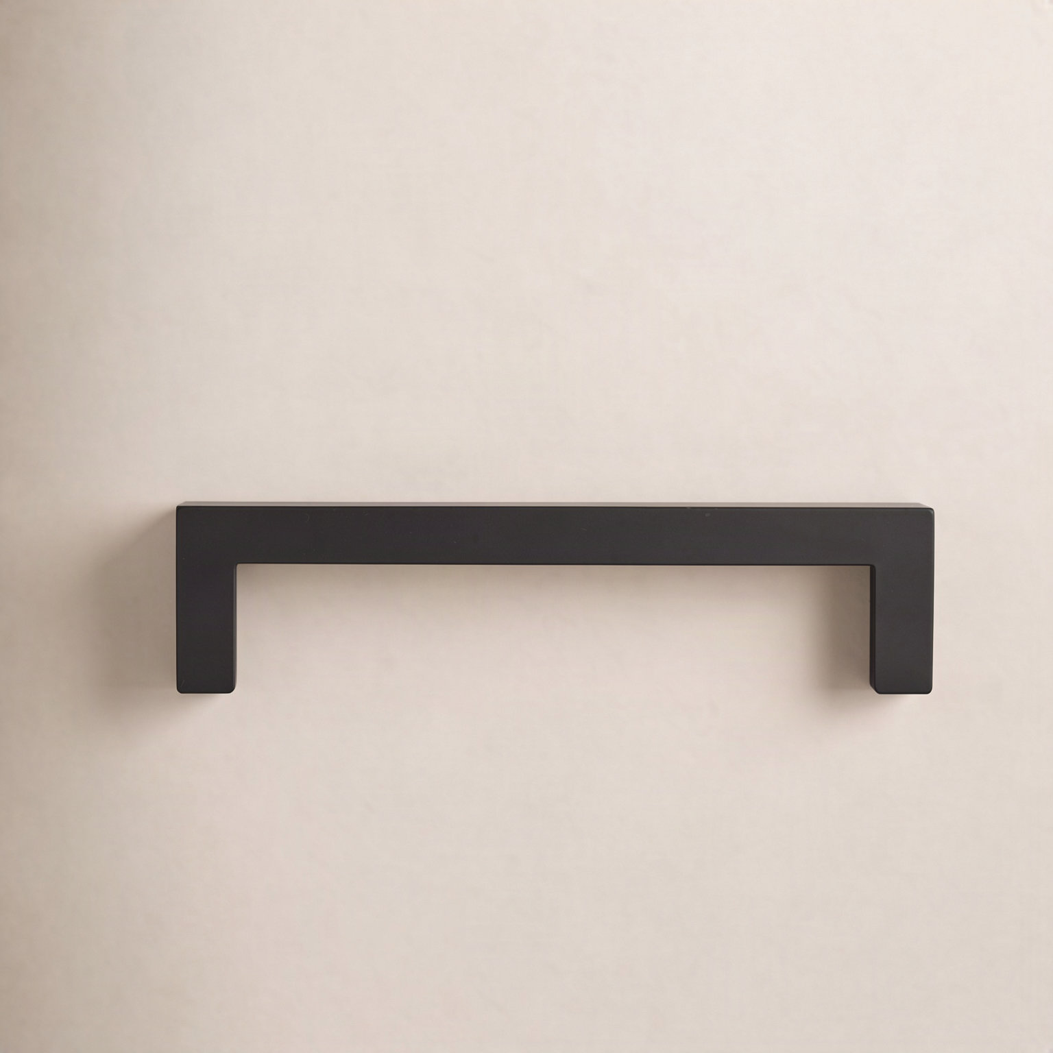 Kingston Solid Square Bar Cabinet Pull, 3 3/4", Matte Black
