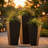 Polyrattan Square Tall Wicker Planters - Set of 3 - Brown