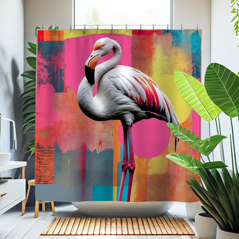 Rideau de douche Yaray Flamingo
