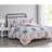 Textured Lotte Blue/White/Pink Polyester Comforter Set-98738953