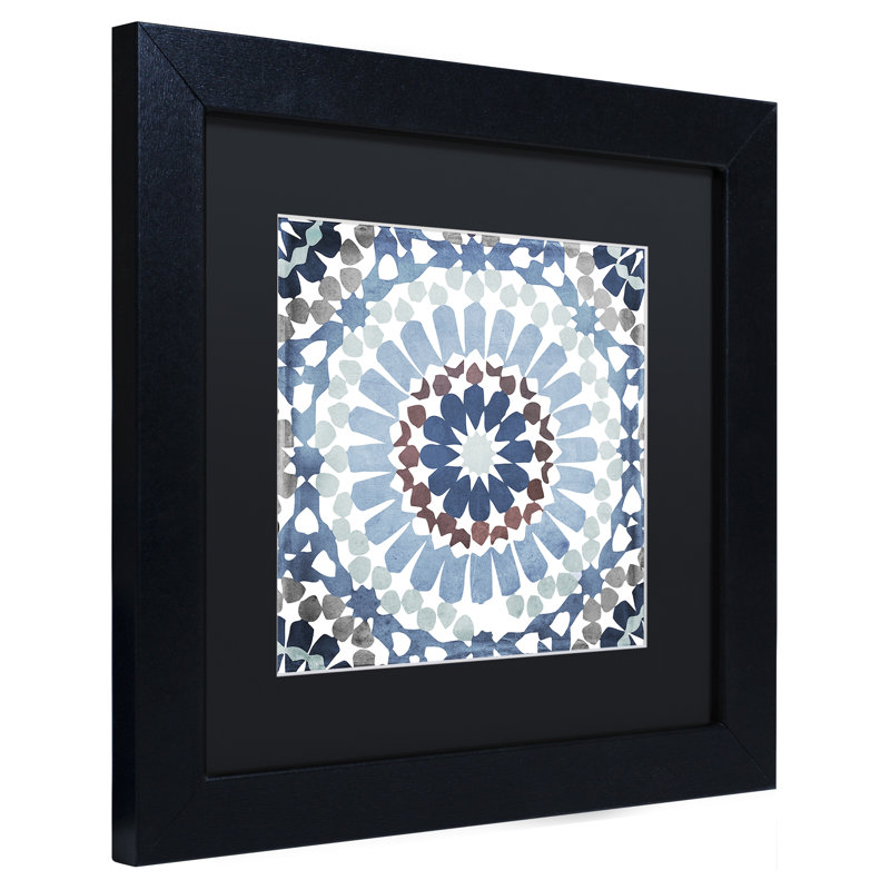 Jadaya «Moroccan Blues IV», impression encadrée, H 11 po x l 14 po x P 0,5 po, Noir