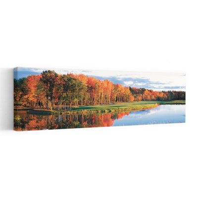 Fall Golf Course New England Usa Abstract Contemporary Autumn Forest Wall Art
